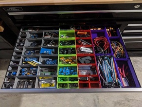 varios tamaños de hardware organizer cajas diy escritorio organizador almacenamiento organización el tienda taller del 3d print model - Mito3D