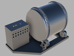 colleone's rotary tumbler remix 3d printer accessories arduino drum gear grinder machine tool 3d print model - Mito3D