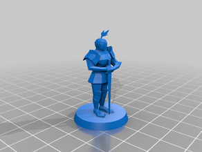 knight octagon table suit armor sims 4 scaled dungeons dragons games dnd mini miniature 3d print model - Mito3D