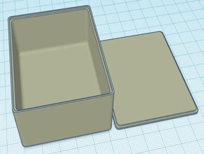 paramétrico de la esquina redondeada cuadro cubierta opcional La impresión en 3d 3d print model - Mito3D