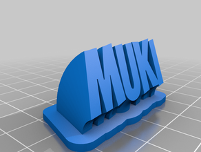 llavero muki bureau de personnalisé 3d print model - Mito3D