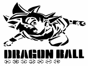 goku plantilla 4 Arte en 2d el anime dbz dragonball ōzaru galería de símbolos 3d print model - Mito3D