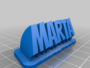 llavero marta office su misura 3d print model - Mito3D