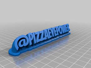 llavero pizzaeyepower bureau de personnalisé 3d print model - Mito3D