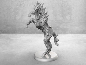 monster horse - tabletop miniature toys & games creature dnd dungeons dragons fantasy game gloomhaven halloween mage magic mini miniatures pathfinder rpg warhammer 3d print model - Mito3D