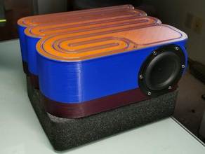 pièce unique hexibase tang band caisson de basse fusion 360 l'audio le haut-parleur basses 3d print model - Mito3D