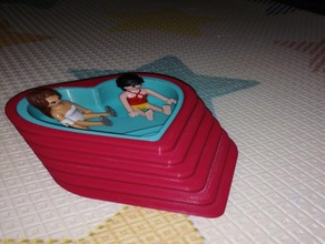 el corazón de la piscina casa muñecas juguetes y accesorios juego muñeca muebles para natación 3d print model - Mito3D