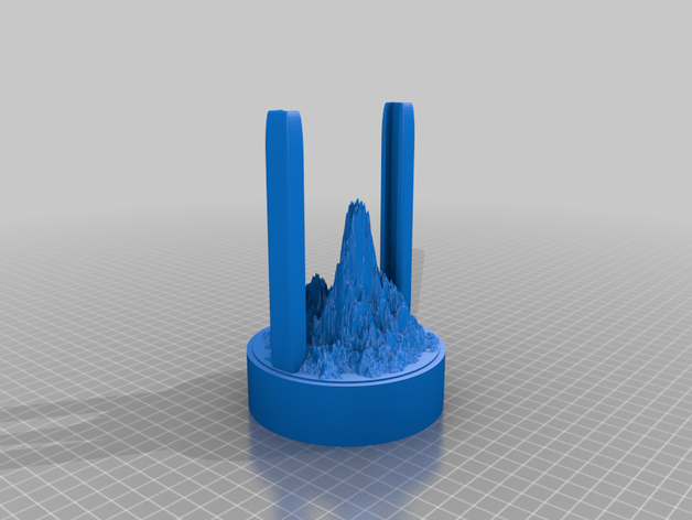 support de bague orodruin anneau soutien hobbit la mode l'anneau 3D print model - Mito3D