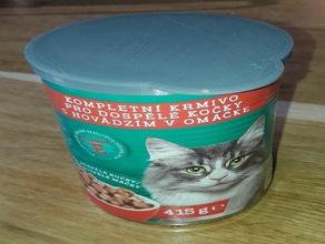 cap cat food tin pets 3d print model - Mito3D