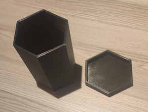 hexagonal container containers hexagon modular supportless 3d print model - Mito3D