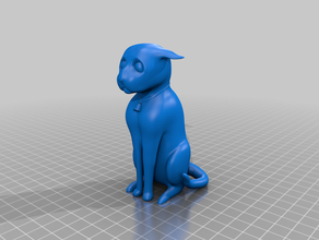 triste gato animais cat 3d print model - Mito3D