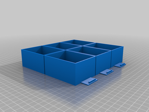 empilable boîte x1 x3 x6 x9 les conteneurs la cas le conteneur tiroir tiroirs haushalt kleinteile magazin moduar modulaire empilables 3d print model - Mito3D