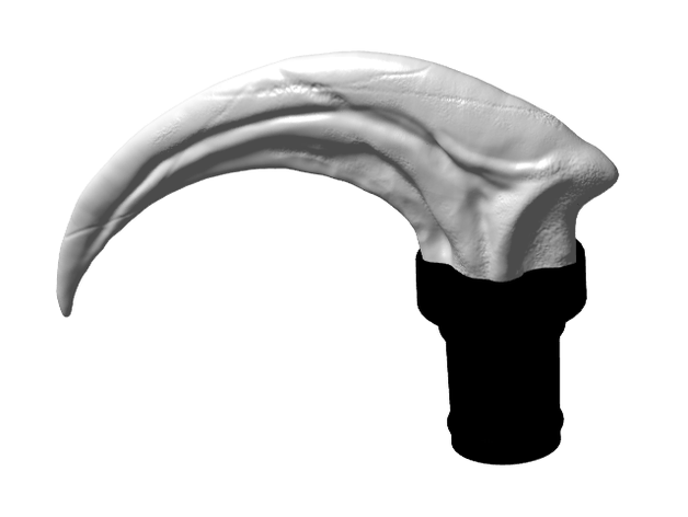 raptor garra topper 7 de cana-de-pé bastões caminhada cana pólo caminhadas velociraptor bengala 3D print model - Mito3D