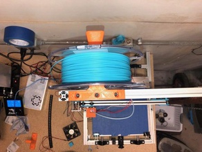 filament holder 3d printer accessories 2020 extrusion printing spool pla 3d print model - Mito3D