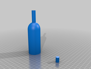 wine bottle cork off food & drink action figure prop 3d print model - Mito3D