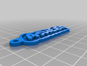 ashley simple keychain keychains customized 3d print model - Mito3D