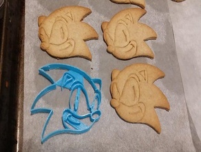 sonic hedgehog cookie cutter cookiecutter cookies 3d print model - Mito3D
