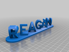 reagan signs & logos customized 3d print model - Mito3D