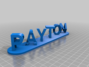 payton signs & logos customized 3d print model - Mito3D