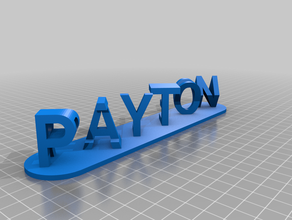 payton segni e loghi su misura 3d print model - Mito3D