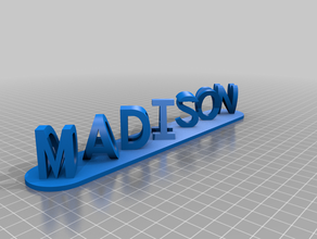 madison signs & logos customized 3d print model - Mito3D
