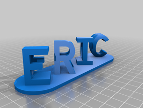 erich signs & logos customized 3d print model - Mito3D
