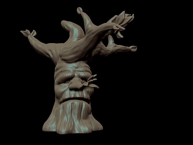 trent sketch sculptures creature fantasy monster tree wood 3D print model - Mito3D