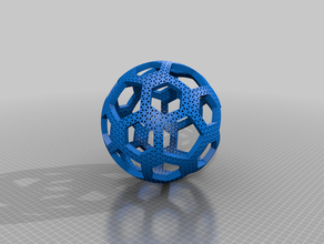 sphericalicosahedral15v 5 6 7 19 20 21 32 33 45 math art dome geodesic icosahedral sphere 3d print model - Mito3D