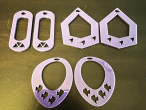 laser cut collection earrings earring lasercut lasercutter lasercutting cutter 3d print model - Mito3D