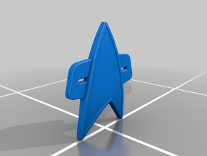 star trek voyager communicator pin scans & replicas badge startrek startrekvoyager ds9 tng 3d print model - Mito3D