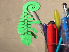 flexi camaleão lápis anexo máquinas-ferramentas cham flexível flexicham caneta porta-lápis 3d print model - Mito3D