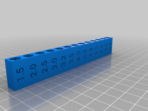metric drill bit holder 15 mm - 65 bits tool holders & boxes 3d print model - Mito3D