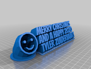 tyler-2020 sweeping 3-line name plate office customized 3d print model - Mito3D