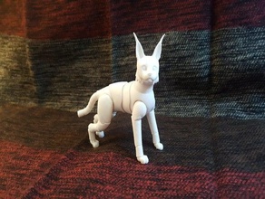 gato-do-deserto do lince brinquedo & acessórios para jogos animais bjd a figura 3d print model - Mito3D