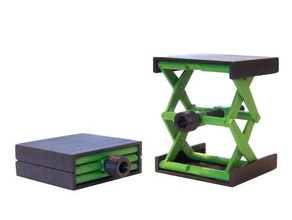 new fully printed platform assembled 2 color colour educational toy functional print mechanical no support jack one place science education scissorlift scissor lift mechanism 3d print model - Mito3D