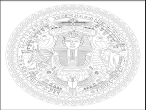 tutankhamon story board art 2d antico egitto aztec calendario azteco cnc macchina di router su misura disegno dxf geroglifici egiziani divertente storia hobby stepcraft svg 3d print model - Mito3D