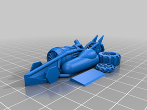 jet engine drag racer gaslands games 3d print model - Mito3D