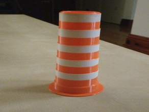 montreal traffic cone dual color extrusion signal 3d print model - Mito3D
