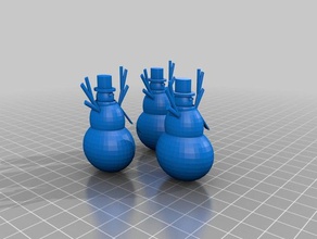 snowmen 3d printing 3d print model - Mito3D