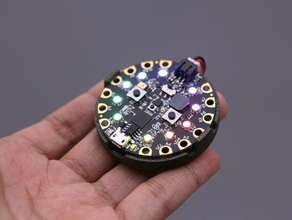 circuit playground express snap fit mount electronics adafruit arduino case enclosure led neopixel 3d print model - Mito3D