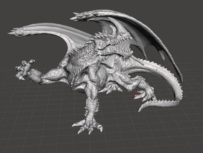 terry blue dragon hd Spiele dungeons dragons fantasy warhammer 3d print model - Mito3D