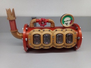 steampunk nixie tube clock ii diy Uhr 3d print model - Mito3D