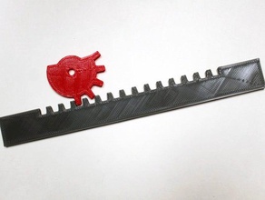 rack pinion gears 3d print model - Mito3D
