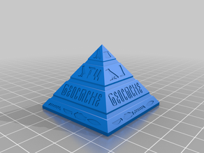 stargate pyramide als deckel f r einen petling sport & im freien cache flamme geocache geocache-Behälter geocaching 3d print model - Mito3D