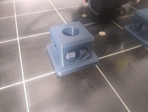 caster mount square tubing parts 3d print model - Mito3D