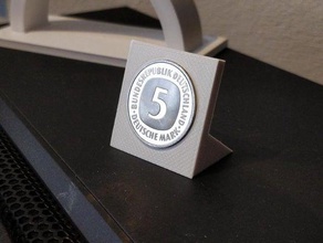 5 dm deutsche mark m nzen halter st nder coin holder stand hobby 3d print model - Mito3D
