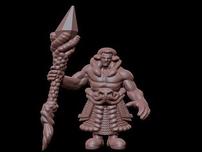 deep sea prêtre guerrier sculptures miniature le 3d print model - Mito3D