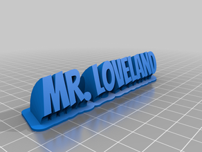 senhor loveland placa com o nome office personalizado 3d print model - Mito3D