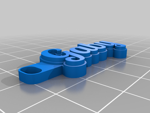 Schlüsselanhänger gaby kundengebundene 3d print model - Mito3D