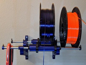 wall mount spool holder bearings 3d printer accessories 608zz bearing filament roller 3d print model - Mito3D